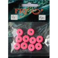 Вантаж вухатий для риболовлі, таблетка (ексцентрик) колір Silvereyes Pink, 10шт в уп., вага 7г